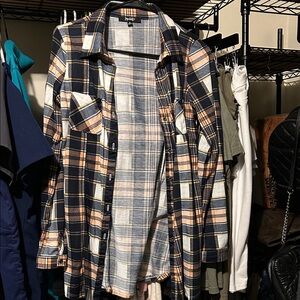 Plaid Button-Up Shirt